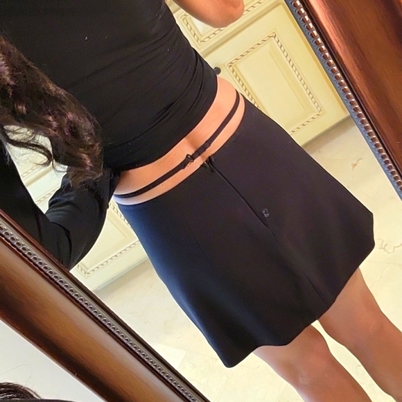 ZARA Black A-line Strappy Mini Skirt, XS - Picture 7 of 16